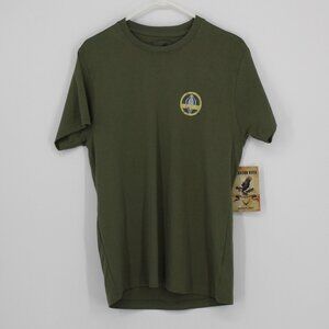 New Pebble Beach Buckhorn River Olive Green T-Shirt Men Size Small Vintage Car G
